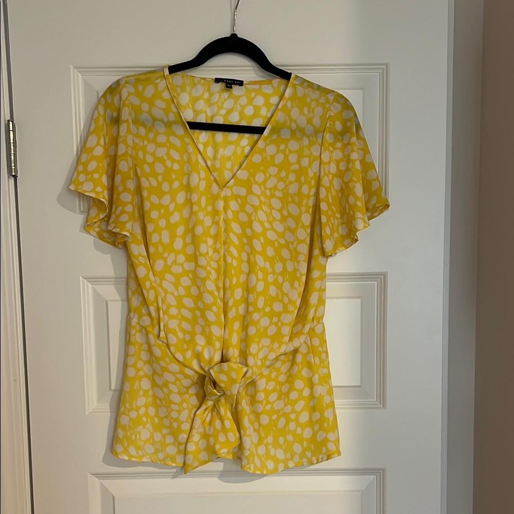 Yellow Patterned Women's Top